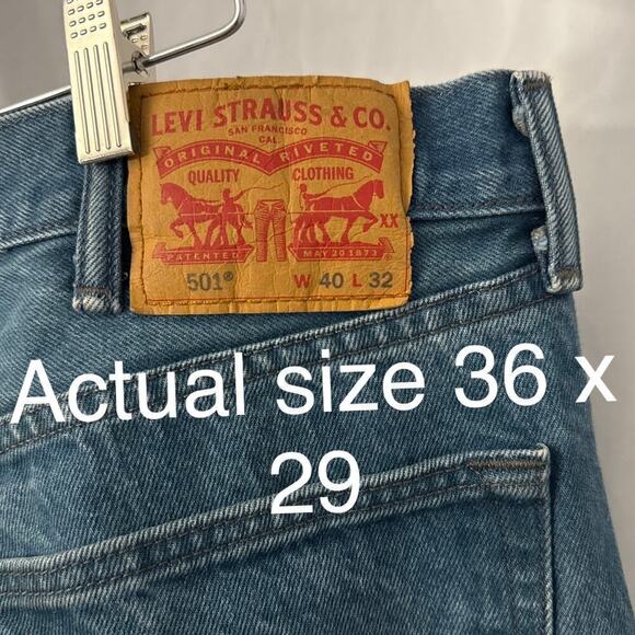 Levi's 501XX Jeans Men's 36x29 White Oak Cone Denim Blue - Picture 2 of 14